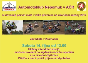 Ukončení sezóny 2017 14.10.2017 Kramolín od 13.00 hodin