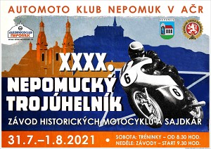 Plakát XXXX. Nepomucký trojúhelník - Nepomuk 31. 7. – 1. 8. 2021
