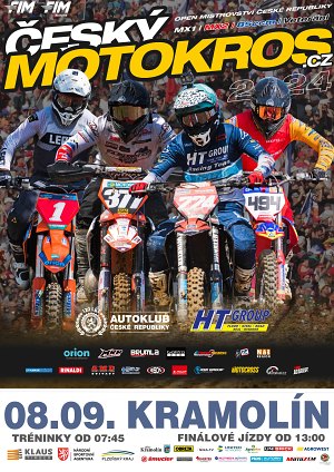 OPEN MISTROVSTVÍ ČESKÉ REPUBLIKY MOTOKROS MX1, MX2, Veteran, 85 ccm - 8. 9. 2024 Kramolín