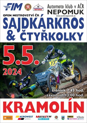 Plakát OPEN MČR SIDE a QUAD Kramolín 5. 5. 2024
